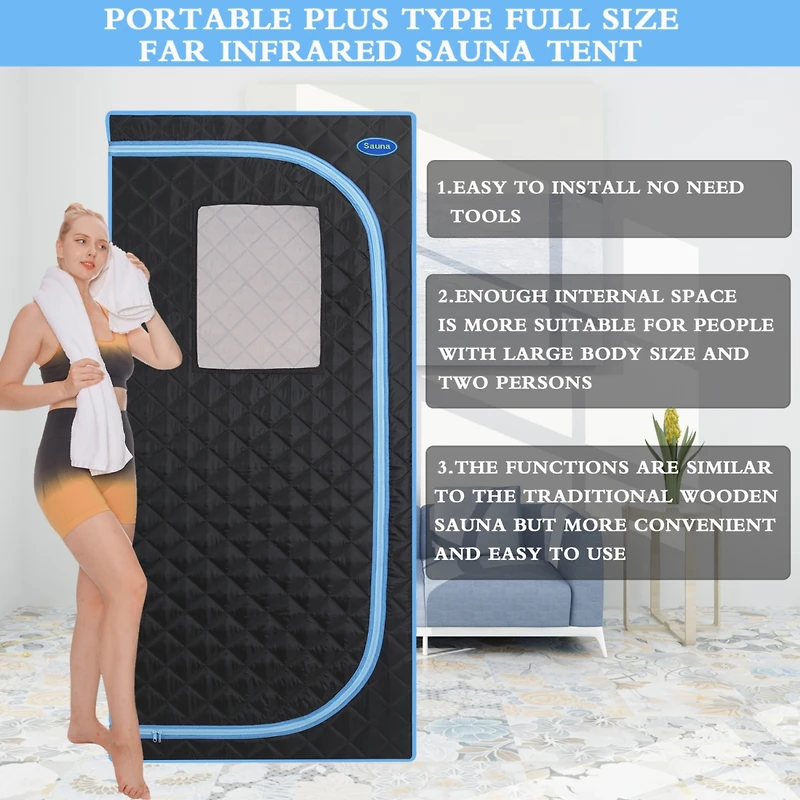 Streamdale Furniture Full Body Far Infrared Sauna Tent with 7 Heating Plates and 5-Layer Fabric