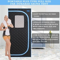 Streamdale Furniture Full Body Far Infrared Sauna Tent with 7 Heating Plates and 5-Layer Fabric