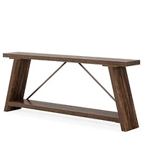Tribesigns 70.9 Inches Extra Long Sofa Table Behind Couch, Industrial Entry Console Table with Storage for Hallway, Entryway, Living Room