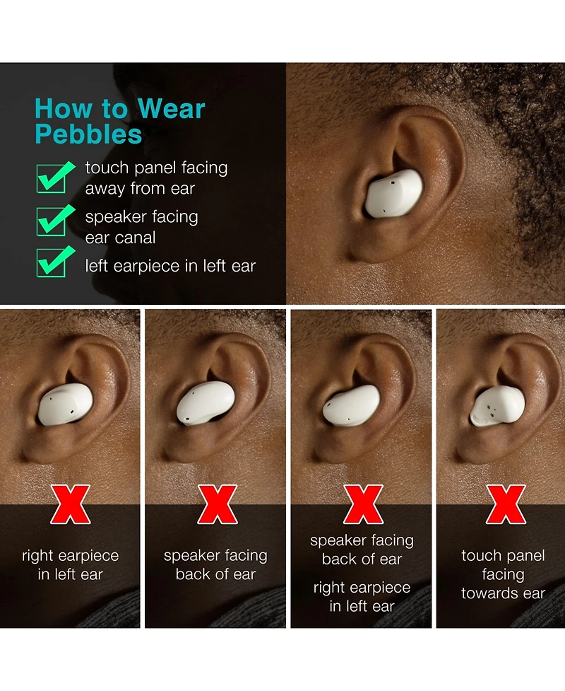 Mee audio Pebbles Low Profile Wireless Earbuds