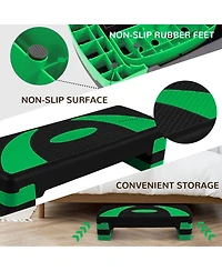 BalanceFrom Fitness Adjustable Workout Aerobic Step Platform Trainer w/Raisers