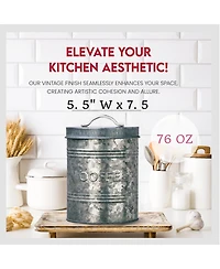 Amici Home Rustic Kitchen Metal Coffee Canister