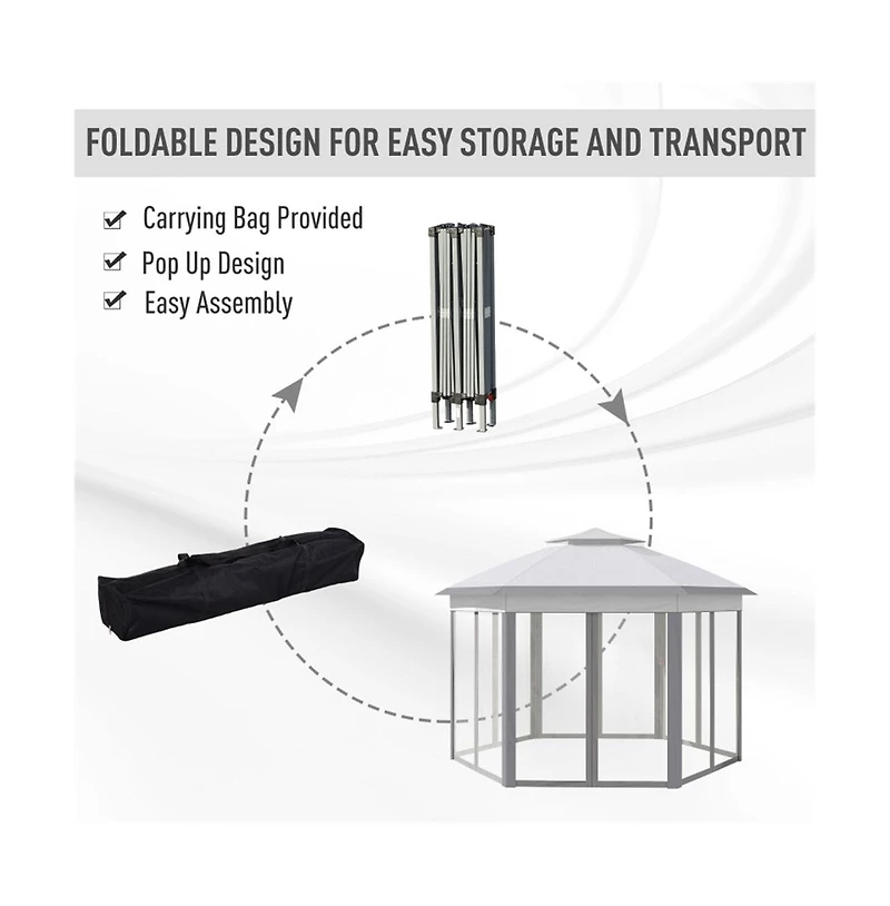 Slickblue Pop-Up Gazebo Party Tent for Quick Setup and Outdoor Gatherings