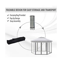 Slickblue Pop-Up Gazebo Party Tent for Quick Setup and Outdoor Gatherings