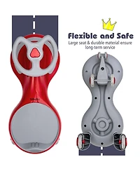 Gymax Wiggle Car Ride-on Toy w/ Flashing Wheels for Toddlers & Kids Pink