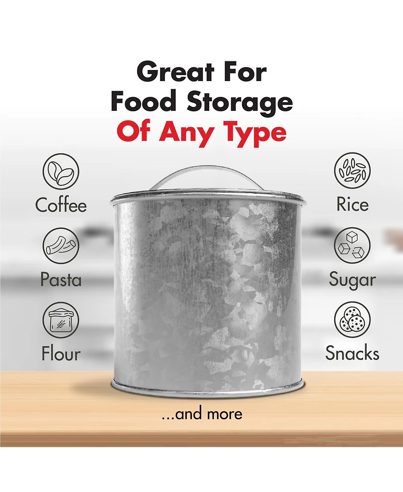 Amici Home Newport Galvanized Metal Canister