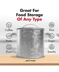 Amici Home Newport Galvanized Metal Canister