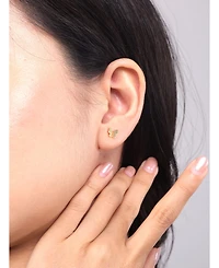 Devata Butterfly 6x6mm Stud Earrings in 14K Gold, approx. 1.7 grams