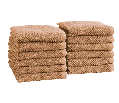 Linery & Co. Cotton Textured 12-Piece Washcloth Set