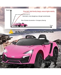 12V Kids Ride On Car 2.4G Rc Electric Vehicle w/ Lights MP3 Openable Doors