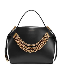 Donna Karan New York Plandome Chain Top Handle Leather Satchel