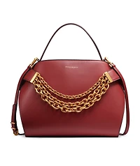 Donna Karan New York Plandome Chain Top Handle Leather Satchel