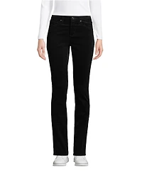 Lands' End Women's Mid Rise Straight Leg Corduroy Pants