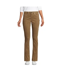 Lands' End Women's Mid Rise Straight Leg Corduroy Pants