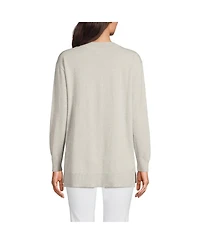 Lands' End Women's Fine Gauge Cotton Pullover Tunic Sweater