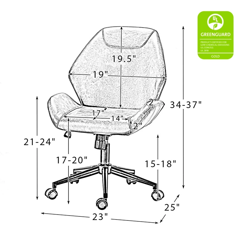 Modern Susanna Task Chair with Black Base
