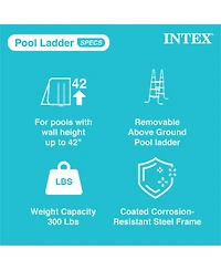 Intex Above Ground Steel Frame Swimming Pool Ladder for 42-In. Wall Height Pools