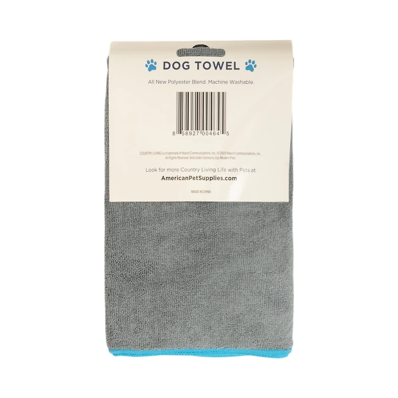 Country Living Marine Blue Microfiber Dog Bath Towel