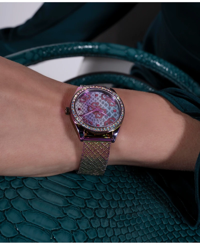Guess Women's Analog Iridescent Mesh Watch 32mm