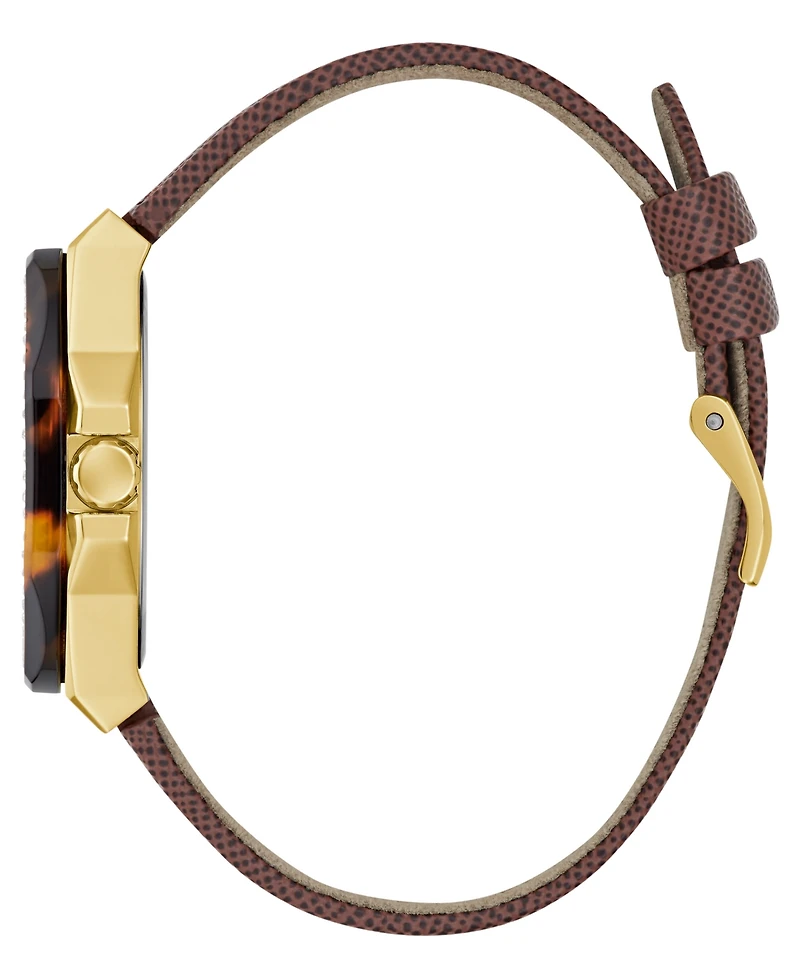 Guess Women's Multi- Function Brown Leather Watch 36mm
