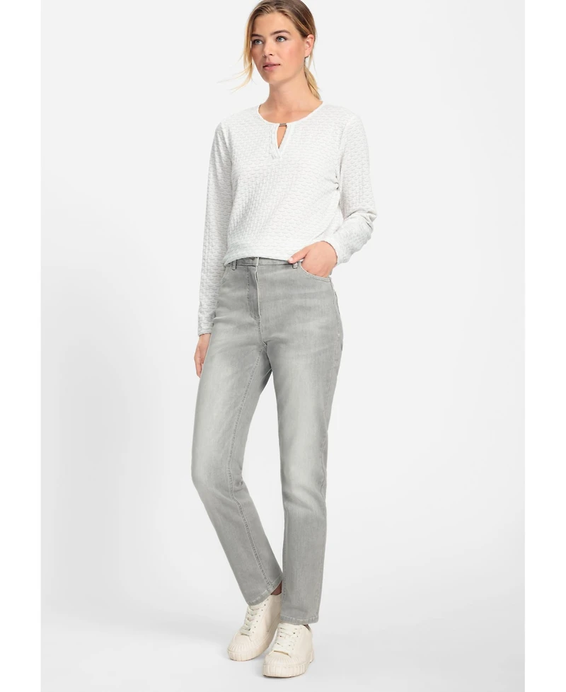 Olsen Women's Mona Fit Slim Leg Dark Washed Jeans