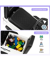 2-in-1 6V Kids Ride On Car Toddler Push Car w/ Megaphone & Siren