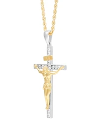 Grown With Love Men's Lab Grown Diamond Crucifix 22" Pendant Necklace (1/3 ct. t.w.) in 10k Gold