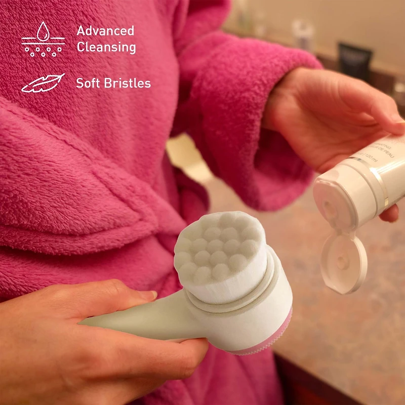 Ultimate Glow Duo: Ice Facial Roller & Dual-Sided Cleansing Brush for Radiant Skin