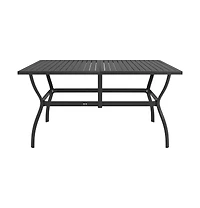 vidaXL Patio Table Anthracite 55.1"x31.5"x28.3" Steel