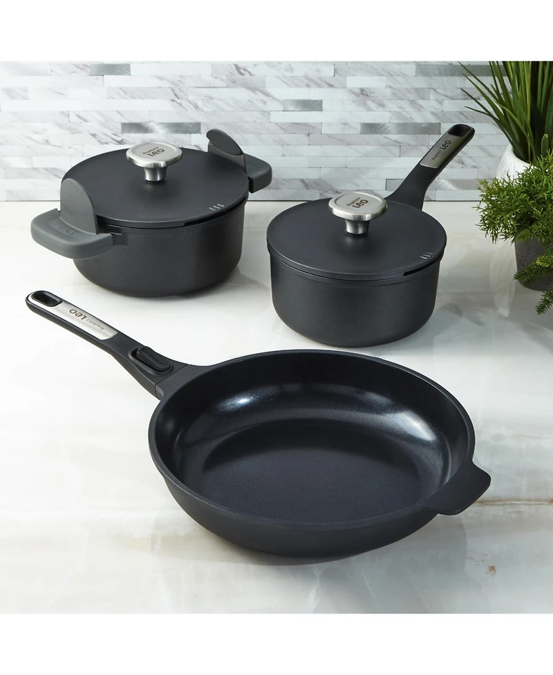 BergHOFF Leo Phantom 5pc Nonstick Ceramic Cookware Set, Recycled