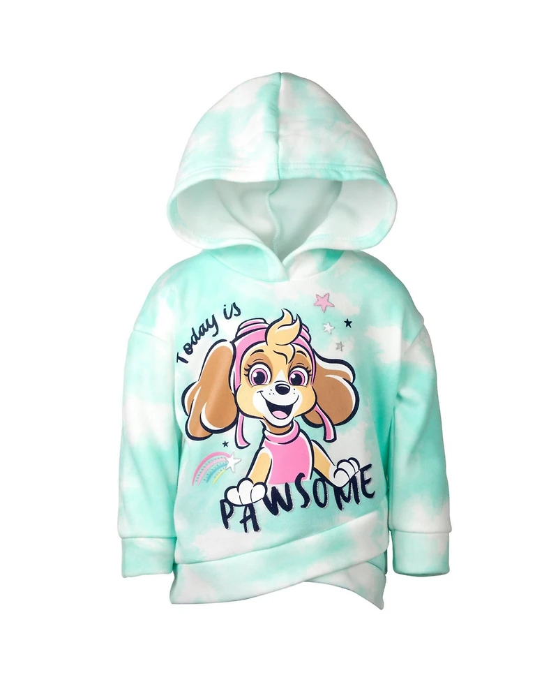 Paw Patrol Toddler Girls Pullover Crossover Fleece Hoodie and Leggings Outfit Set