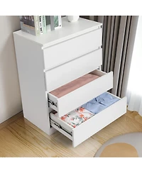 Slickblue Simple Wood 4-Drawer Dresser – Classic and Functional Storage