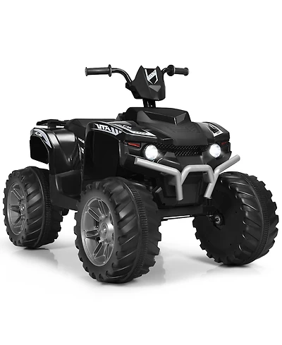 12V Kids 4-Wheeler Atv Quad Ride On Car w/ Led Lights Music Usb