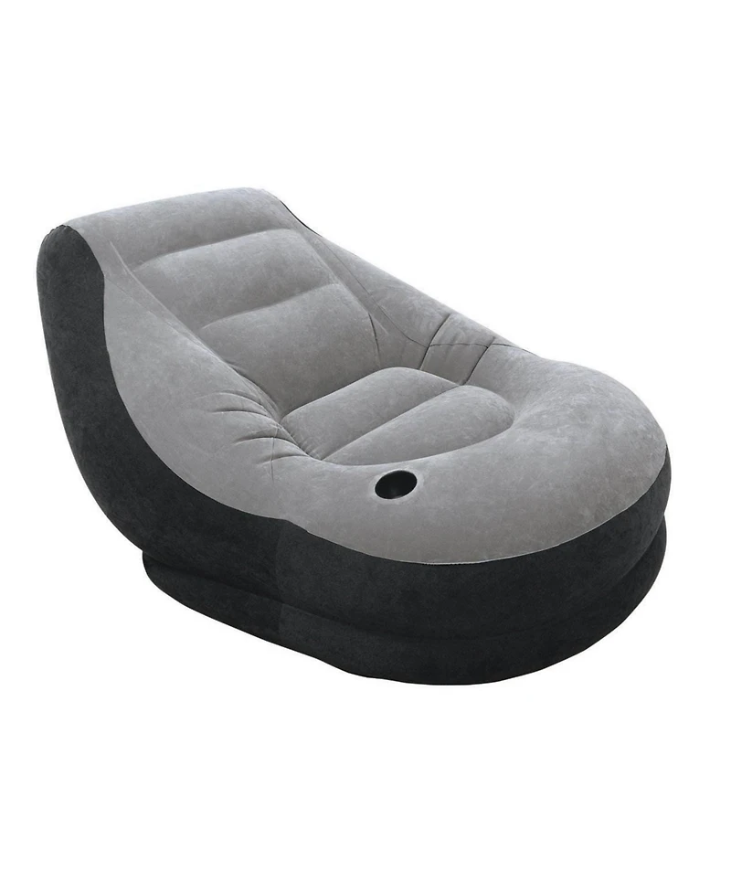 Intex Inflatable Ultra Lounge Chair With Cup Holder And Ottoman Set ( Pack