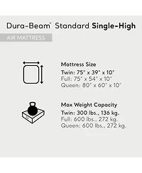 Intex 64101E Dura-Beam Standard Series Single Height Inflatable Airbed, Twin