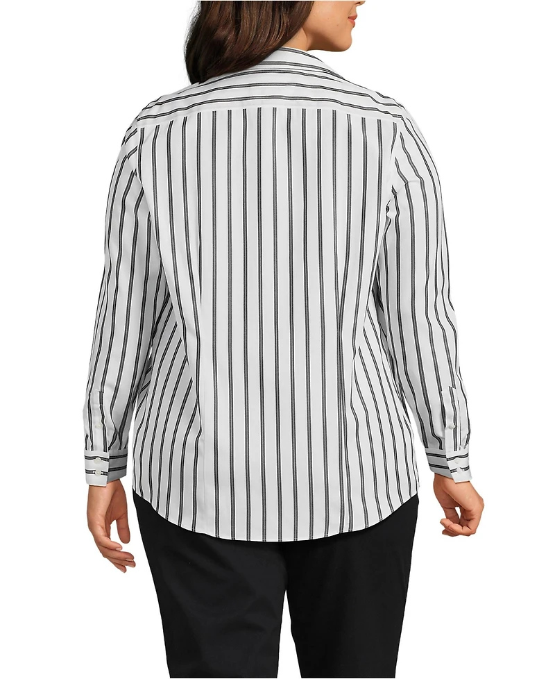 Lands' End Women's No Iron Button Front Shirt