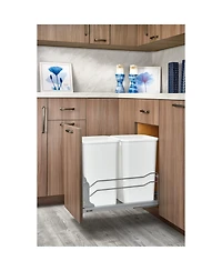 Rev-a-Shelf Double Pullout Trash Can 27 qt. with Soft-close, 53WC-1527SCDM-213
