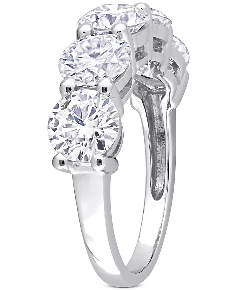 Moissanite Five Stone Anniversary Band (4 ct. t.w.) 10k White Gold