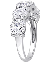 Moissanite Five Stone Anniversary Band (4 ct. t.w.) 10k White Gold