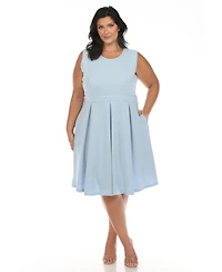 White Mark Plus Fit and Flare Dress