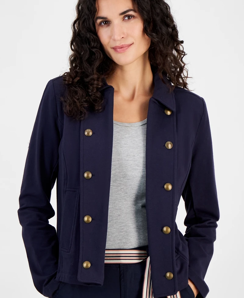 Nautica Jeans Women's Open-Front Captain's Jacket,Online Only
