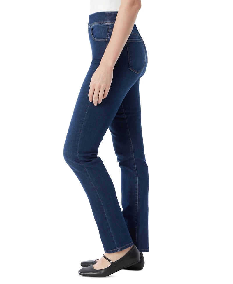 Gloria Vanderbilt Women's Amanda High-Rise Straight Pull-On Jeans