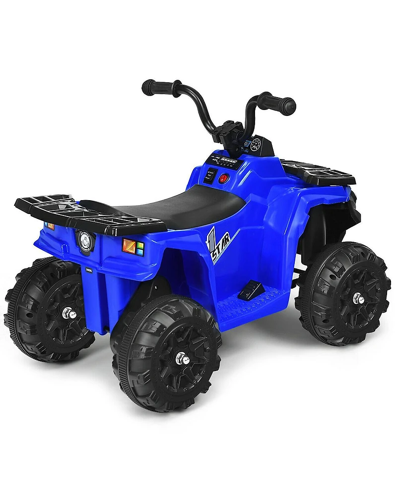 Kids Ride On Atv Quad 4 Wheeler Electric Toy Car 6V Battery Power Led Lights
