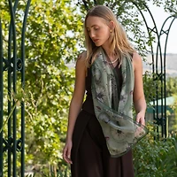 Botanica - Long Sheer Silk Scarf for Women