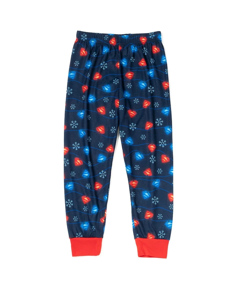 Justice League Little Boys Pullover Pajama Shirt and Pants Sleep Set