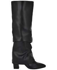 Guess Women's Geima Knee-High Foldover Slouch Tall Block Heel Dress Boots