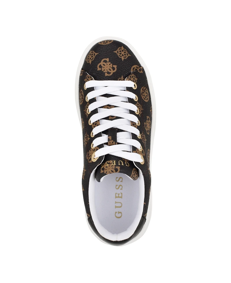 Guess Women's Denesa Treaded Platform Lace-Up Sneakers