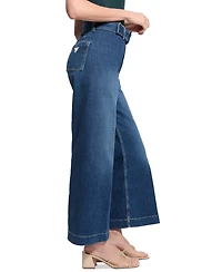 Guess Women's Dakota Belted Wide-Leg Jeans