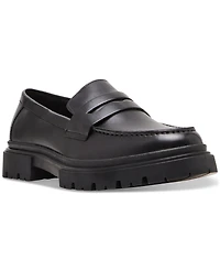 Steve Madden Men's Akkron Leather Lug-Sole Penny Loafers