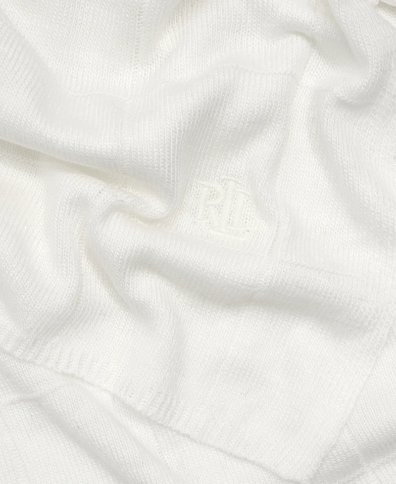 Lauren Ralph Lauren Grid Texture Knit Wrap